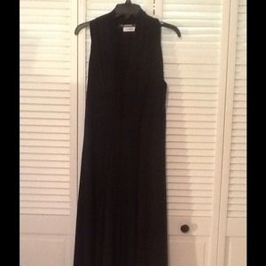 Black Calvin Klein Dress with plunging neckline