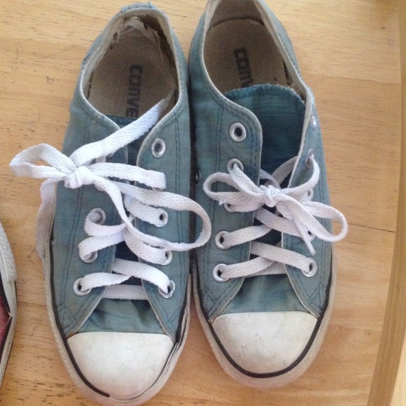 Worn blue converse