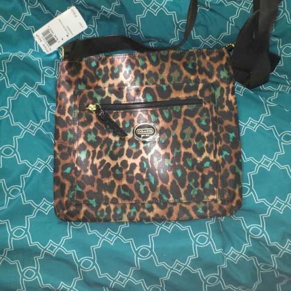 100% authentic Coach Ocelot print crossbody!