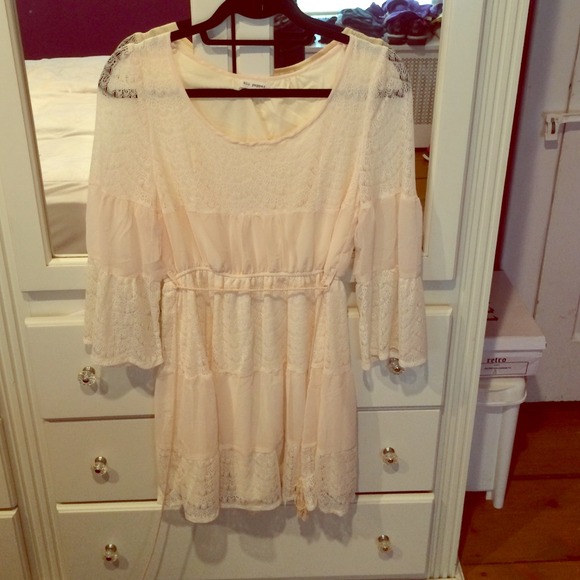 Bell Sleeve Crochet Boho Dress