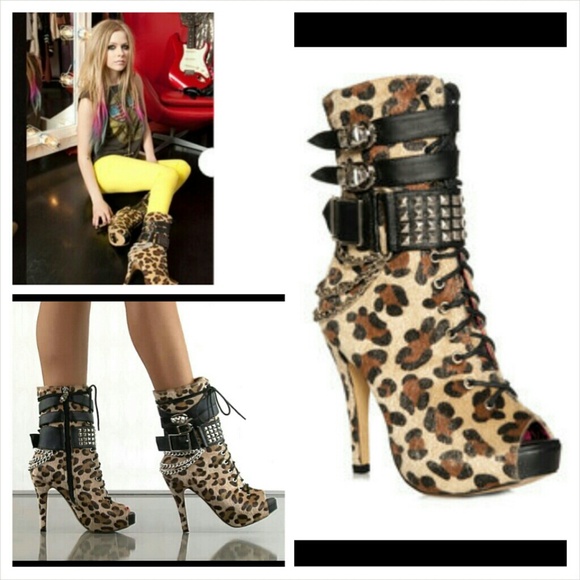 Abbey Dawn MFP Leopard Boot Heels
