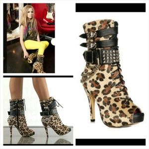 Abbey Dawn MFP Leopard Boot Heels