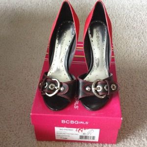 BCBG black and red heels.