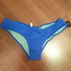Victoria's Secret blue bikini bottoms-L