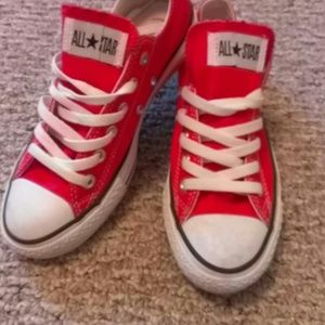 Converse-Red Allstar Low Tops