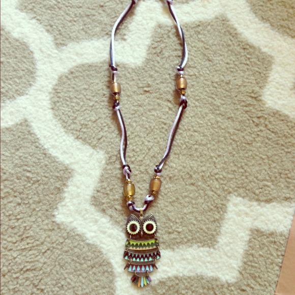 Owl necklace.