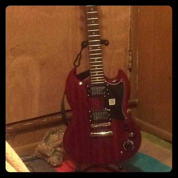 Brand new epiphone cherry oak guitar