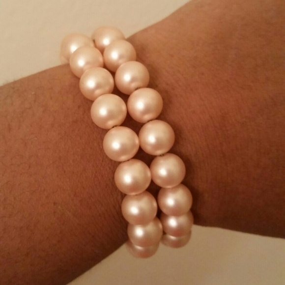Faux pearl bracelet