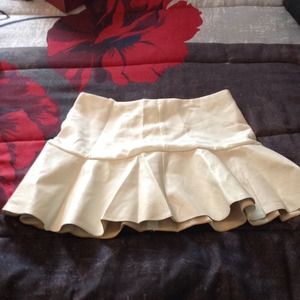 Small White Trumpet/Skater Mini Skirt