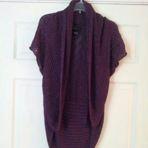 PURPLE COCOON SWEATER.