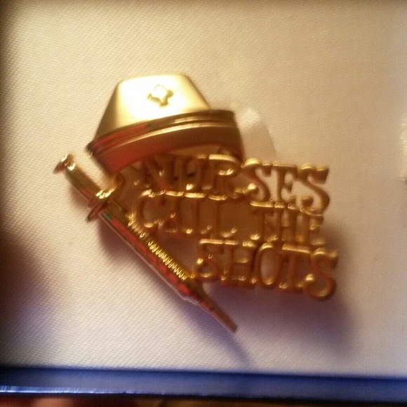 Gold nursing pin