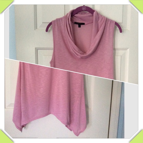 Tops - @TMARIEKNOX COWLNECK TOP W/SHARKBITE HEM -- NWOT