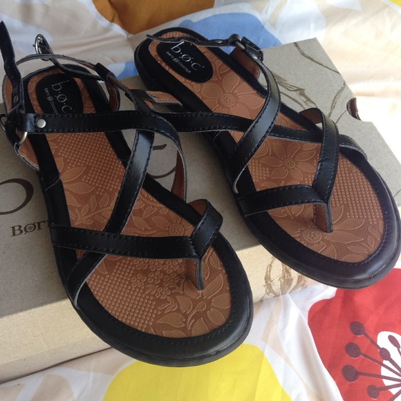 Born Varina Black Sandals