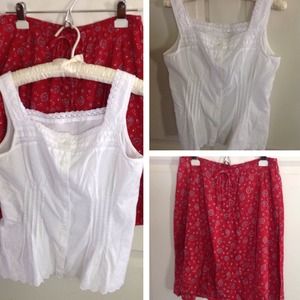 Cotton Summer Blouse & Skirt Set Cotton Summer Blouse & Skirt Set