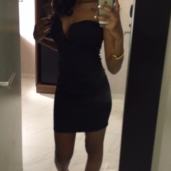 Black sexy classy halter dress