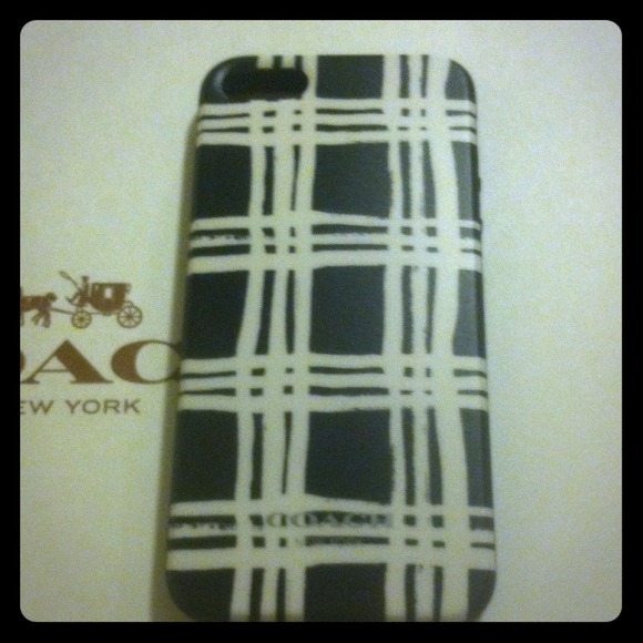 Coach painted plaid iPhone 5/5S case