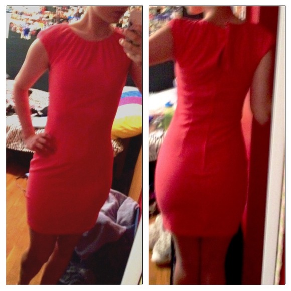 Coral BodyCon Dress