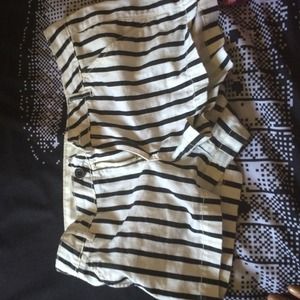 Black and white shorts