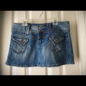 Denim mini skirt