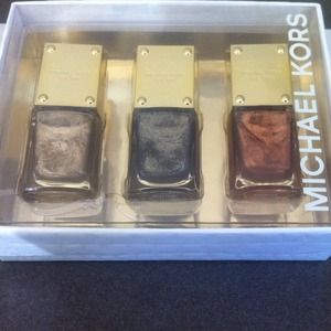 NEW MICHAEL KORS Tri-Color Metallic Nail Polish