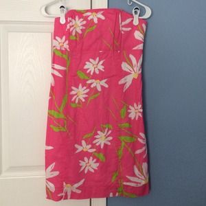 Lilly Pulitzer floral strapless dress