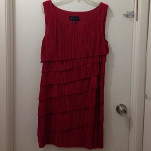 Pretty red layered dress!