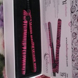 1/2 inch pink zebra straightener