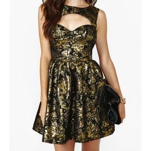 Nasty Gal Rare London Giovane Brocade Dress