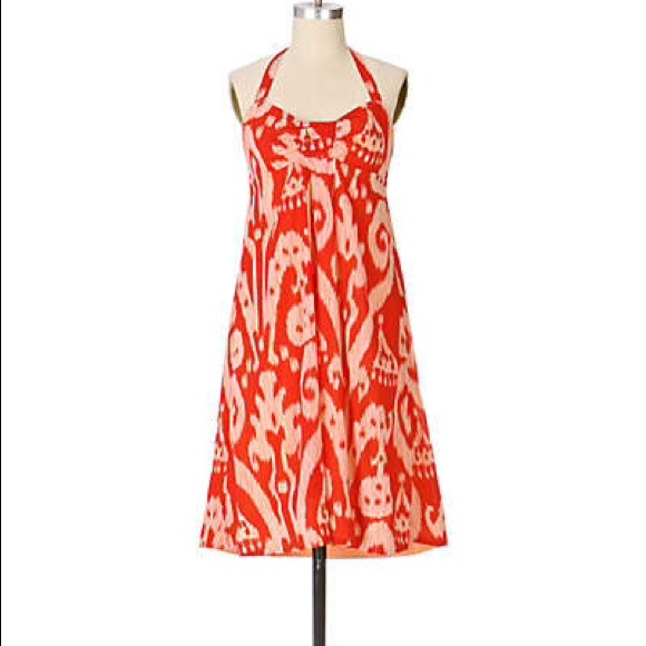 ✏️SALE✏️ Anthropologie Ikat Halter Dress