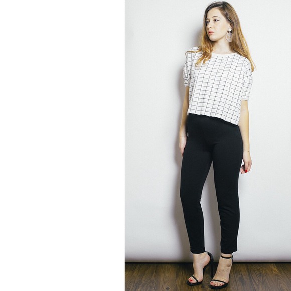 Black Ponte Tap Pant