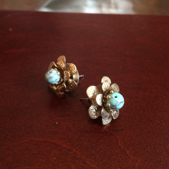 Turquoise & Gold 🌼 Earrings