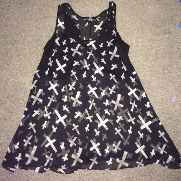 Cross Sheer Tank Top