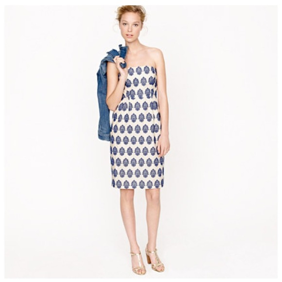 J Crew Filigree Embroidered Beach Dress