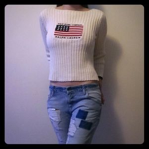 Ralph Lauren Vintage American Flag Sweater