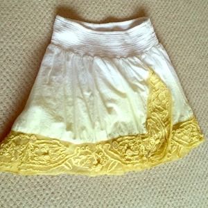 White gold mini skirt