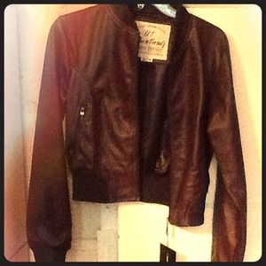 Purple leather jacket