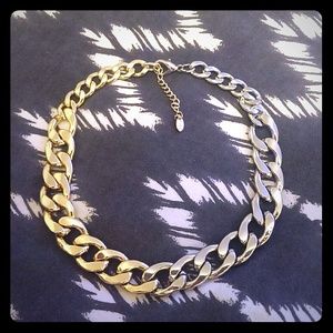 Gold and Silver Zara Chain-link Necklace