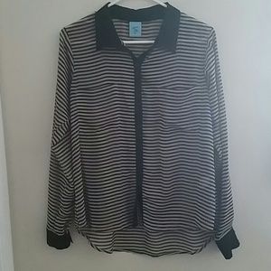 Striped Button Down Top