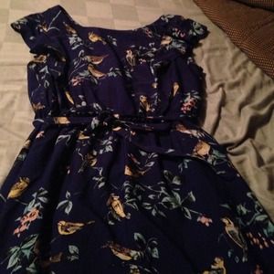 Dorothy Perkins Tea length bird print dress