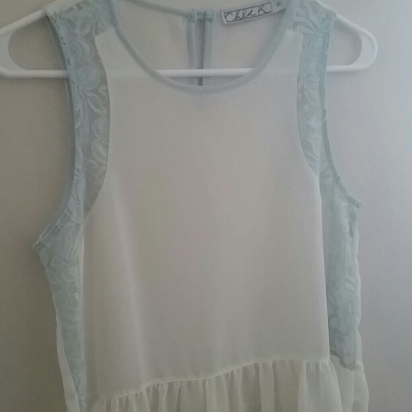 Lace Peplum Top