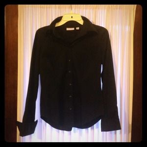 Black button up dress shirt