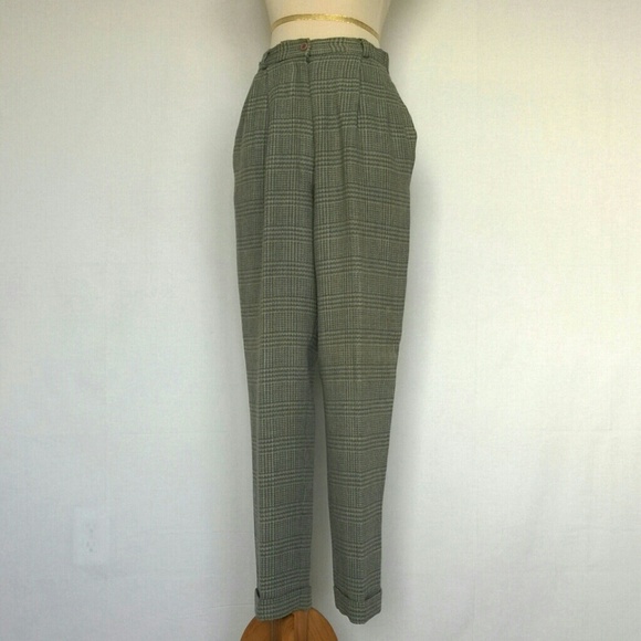 Talbots rey plaid trousers