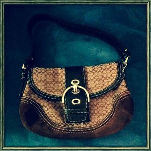 Small brown Coach tote...yes it's real.