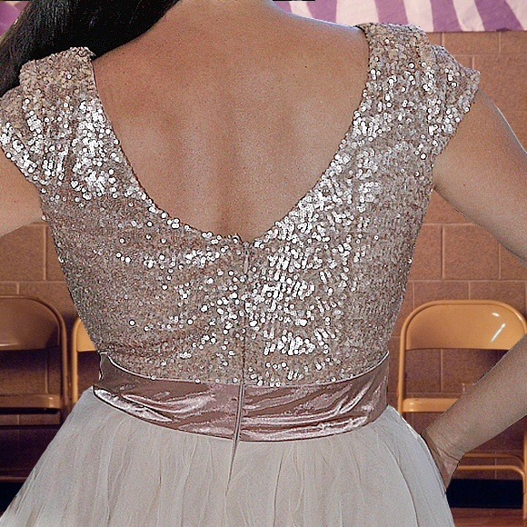 "Wallflower" Young At Heart Sequin and Tulle Dress - Picture 3 of 4