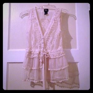 Blue Asphalt Lace Vest