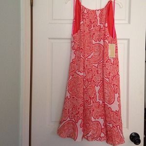 Orange paisley dress
