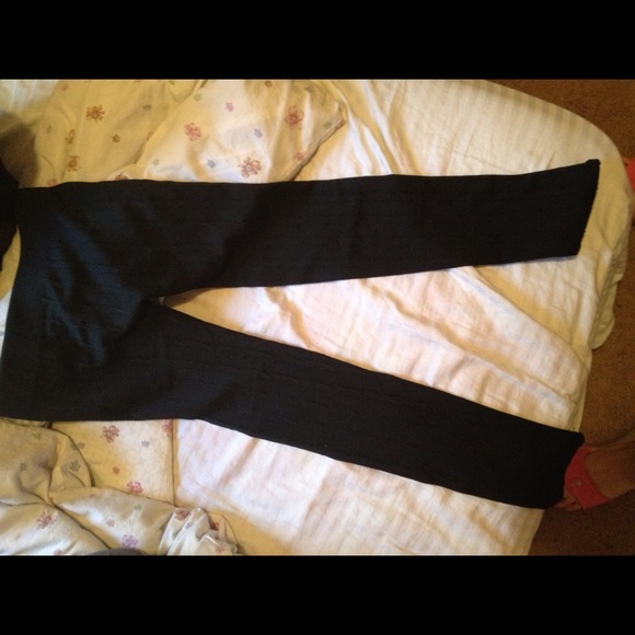 Black thick winter leggings