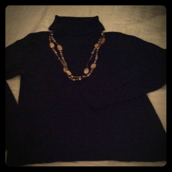 StudioWorks Black Turtleneck Sweater