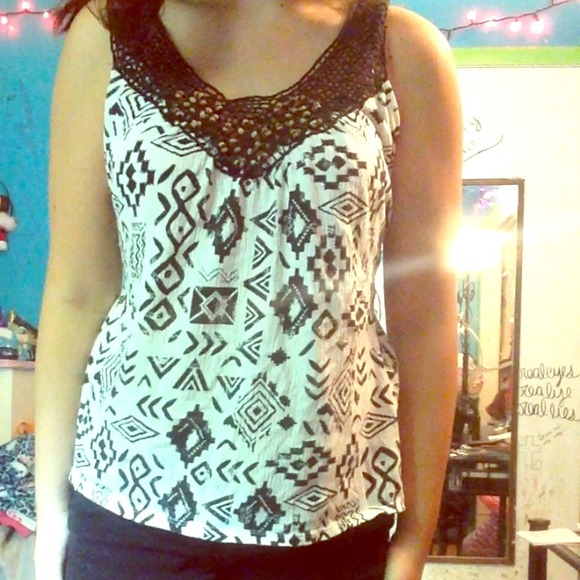Tribal print top!