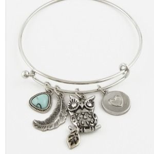 Silver Darling Charms Adjustable Bangle